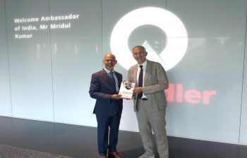 Ambassador Mridul Kumar met Mr. Silvio Napoli,  Chairman and CEO, Schindler Group on 27 August 2024 